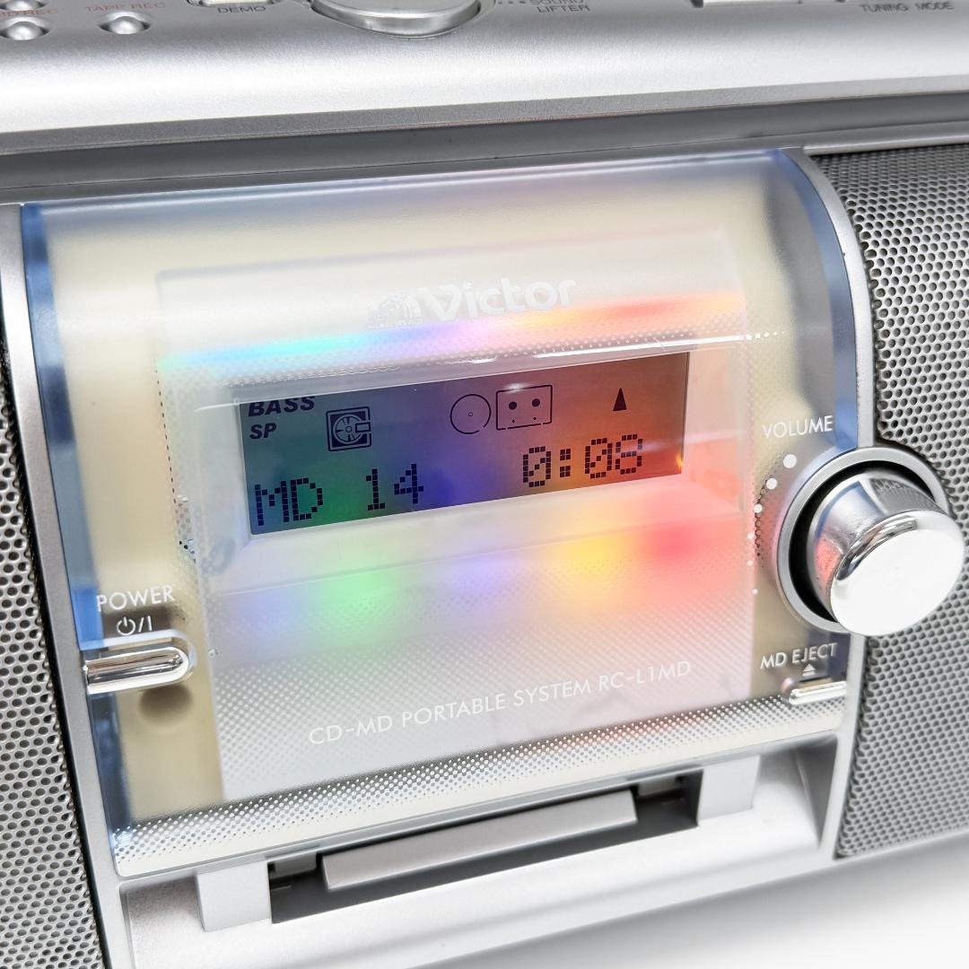 メンテナンス済 ビクター CD-MDポータブルシステム RC-L1MD-S