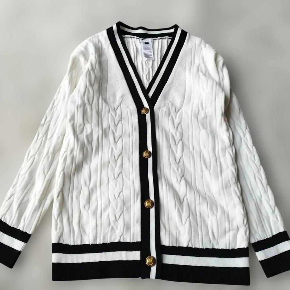 25年♡美品✨Sov. ケーブルニットカーディガン&ベスト 金ボタン M/F