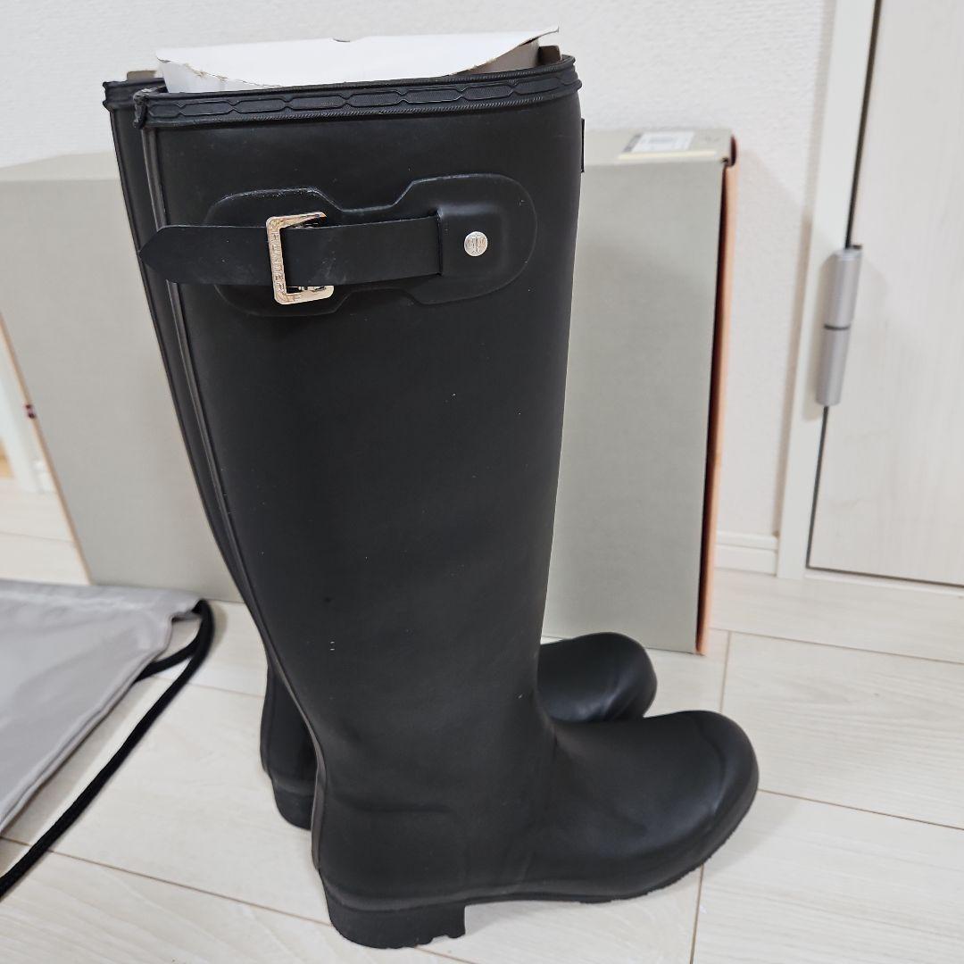 のり　【美品】HUNTER ハンター ブラック 長靴・レインブーツ