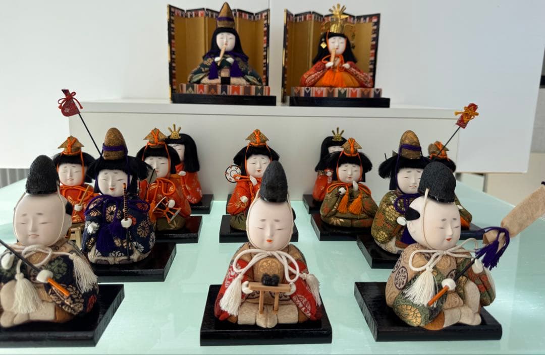 アンティーク雛人形セット (15体)