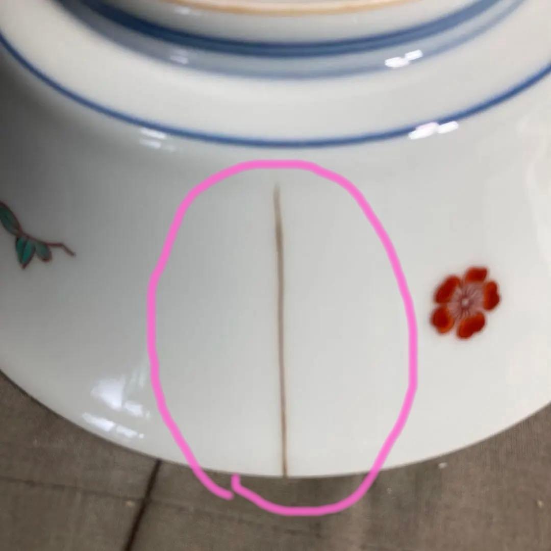 【今右衛門】色鍋島の伝統　名窯　人間国宝　十三代今泉今右衛門作　錦赤玉文　盛鉢