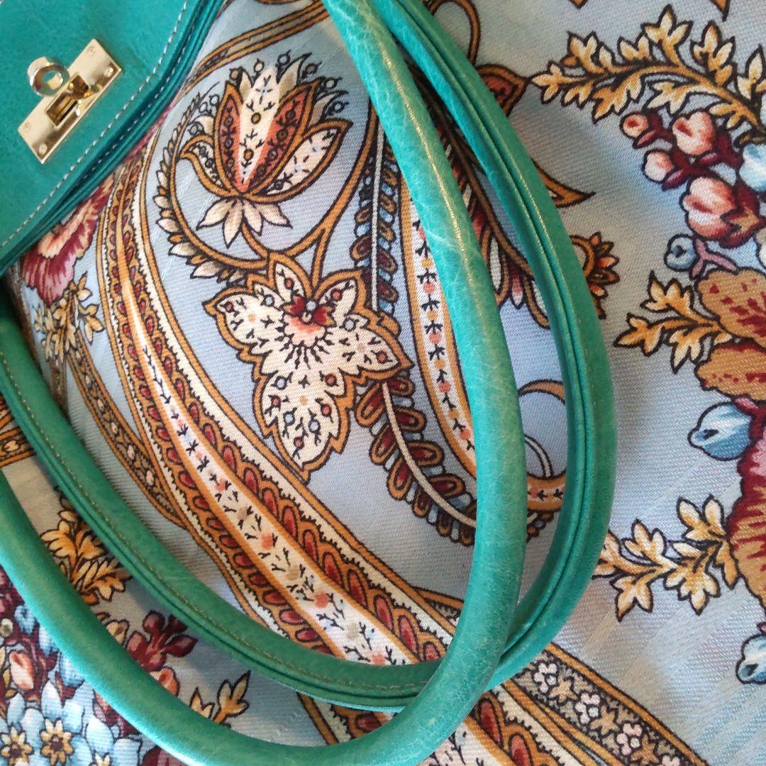 きーちゃん　濱野皮革工藝　エメラルドグリーン　トート