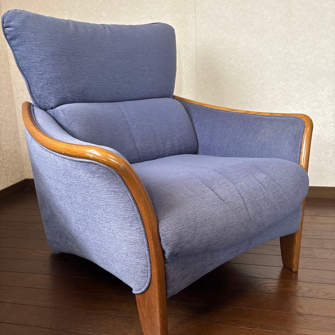 【良品】浜本工芸 シングルソファ 1P ソファ チェア