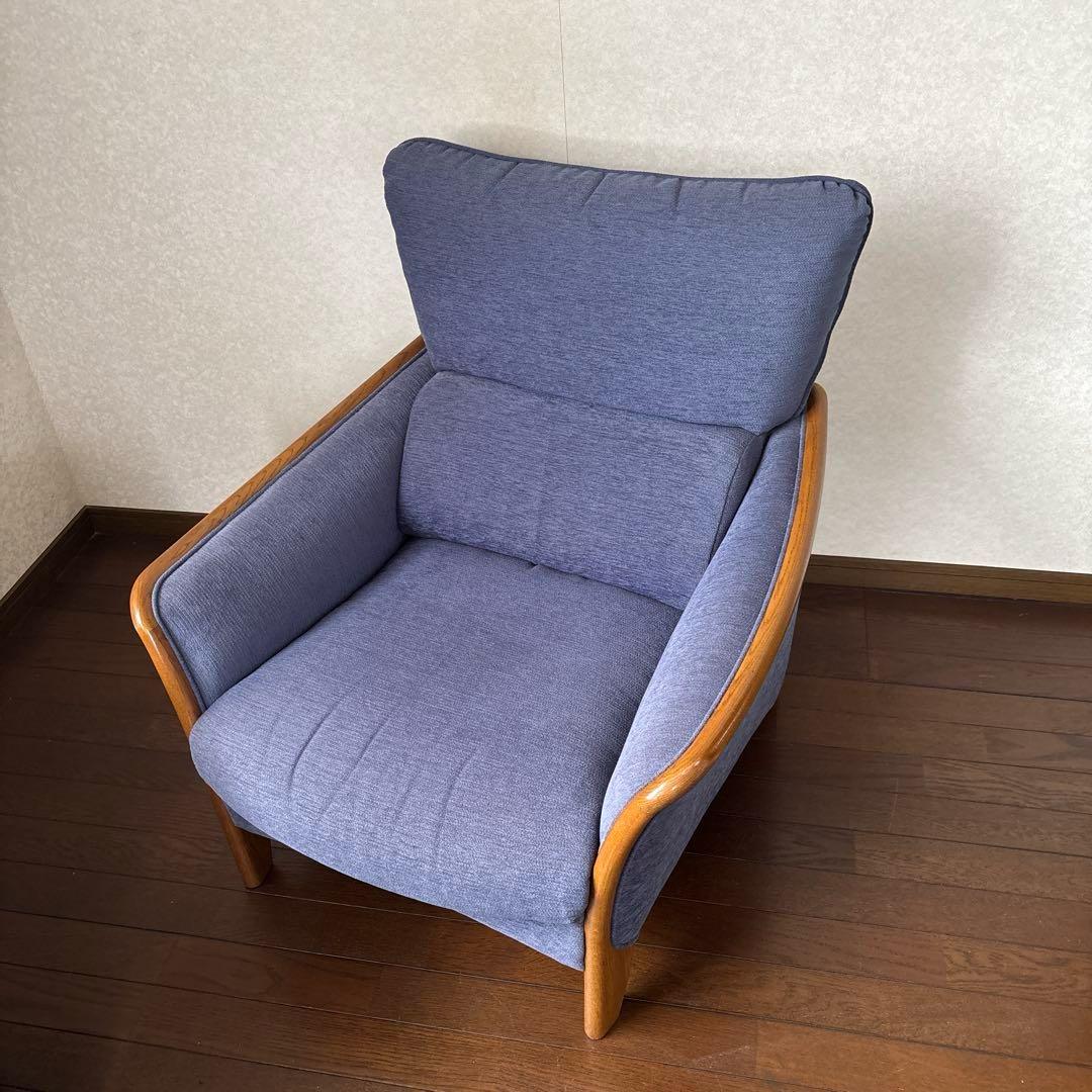 【良品】浜本工芸 シングルソファ 1P ソファ チェア