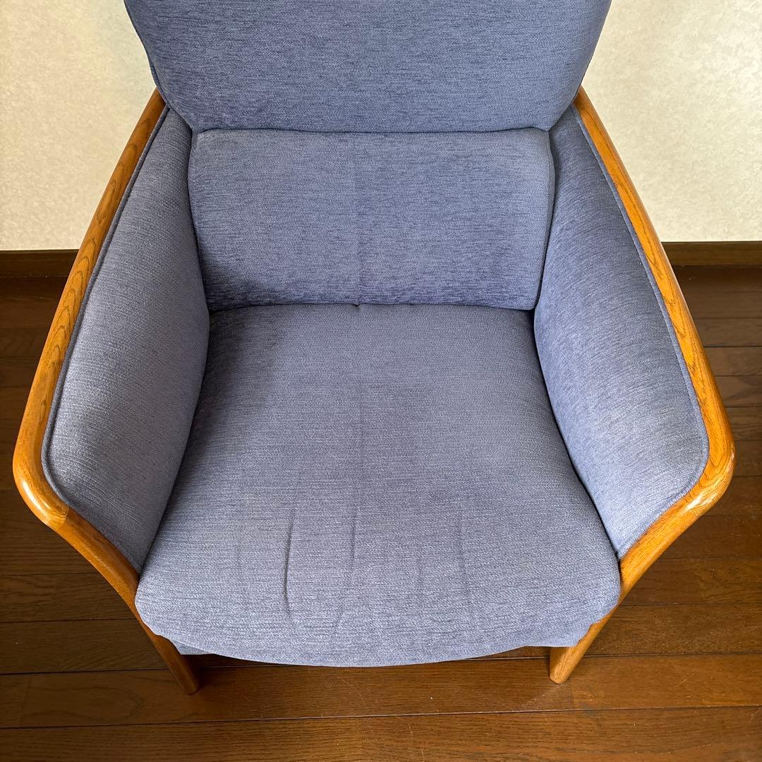 【良品】浜本工芸 シングルソファ 1P ソファ チェア