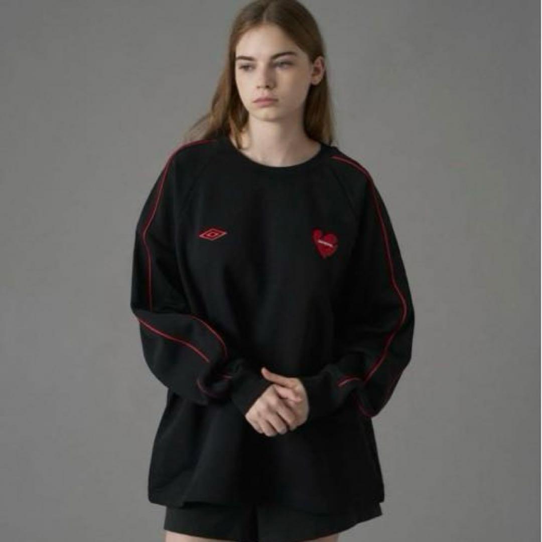 UMBRO ONCILYコラボ パイピングドローコードスウェット ブラック M