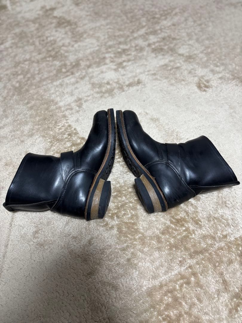 エンジニアブーツ ブラック レザー