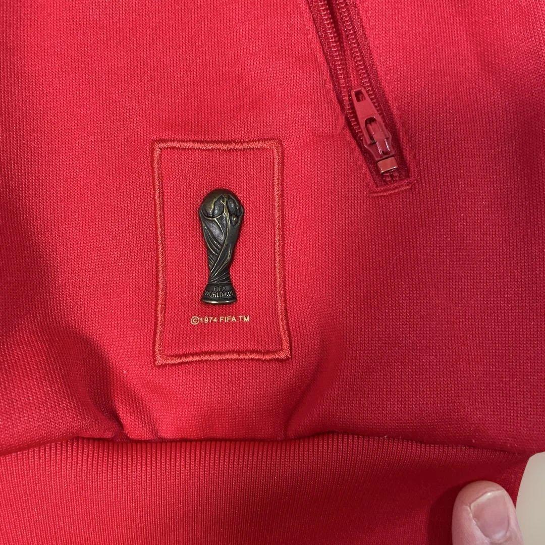 adidas イングランドエンブレム 赤ジャージ M トラックトップ