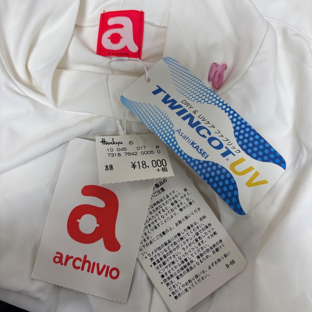 ★新品★ archivio ゴルフウェア モックネック DRY UV 長袖 白