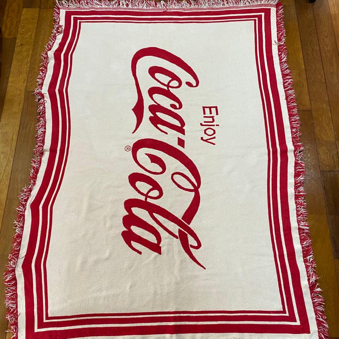 【激レア】Coca-Cola ヴィンテージラグマット　コカコーラ　インテリア雑貨