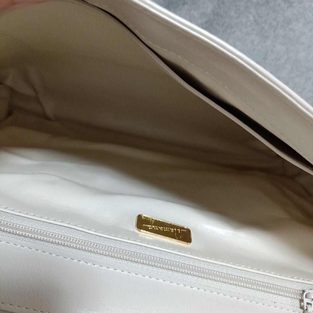 濱野　アイボリー　フォーマル　ハンドバッグ