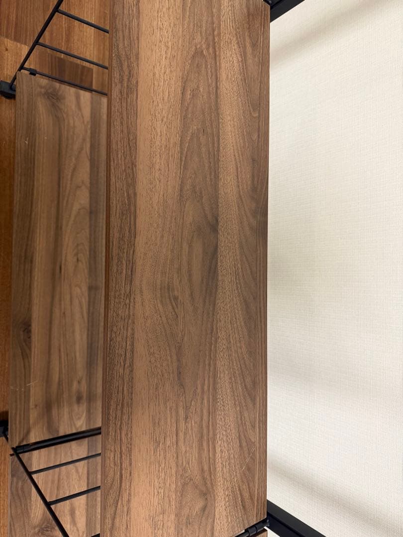 突っ張り壁面収納ワードローブNポルダ(ミドルブラウン)＋上段追加ユニット×3