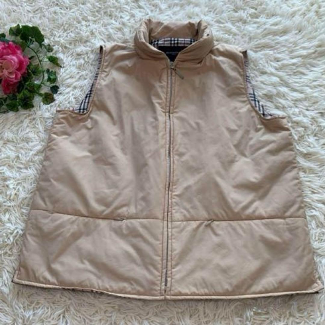 【L】美品 BURBERRY GOLF ノバチェック　フード付きベスト ゴルフ
