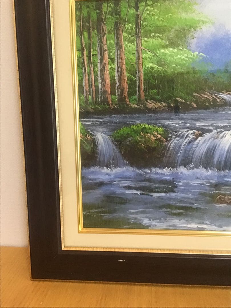 ☆オススメ！心の癒しにいかが？☆手描き油絵 画家黒木 啓 奥入瀬　送料無料！