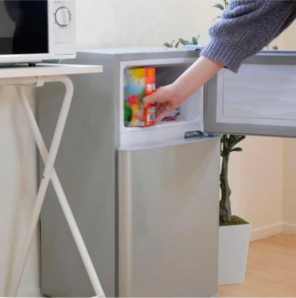 【新品】小型2ドア冷蔵庫 60L ブラック 一人暮らし寝室オフィス　省エネ静音