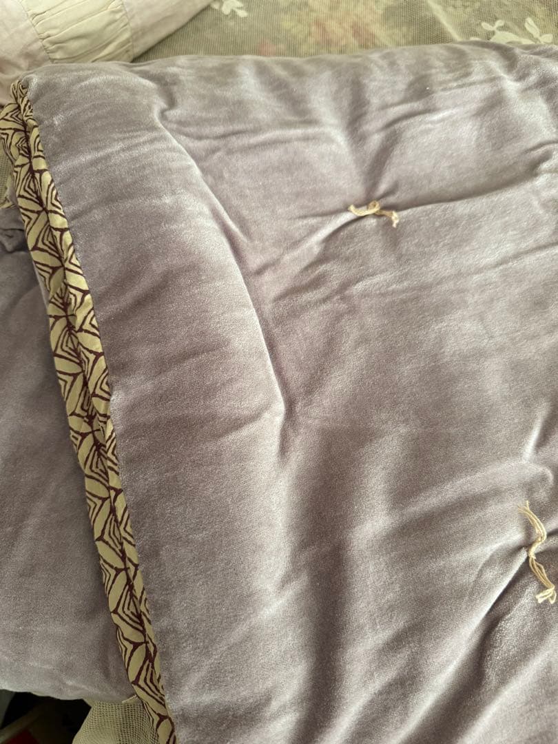 オンフィルダンディエンヌラベンダー色ベロアのマルチカバーキルト布団ブランケット