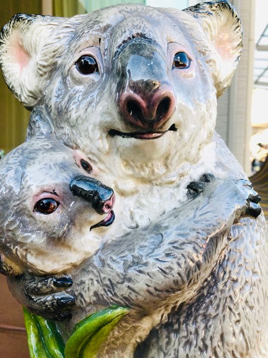 コアラ 親子 陶器 オブジェ 置物 オーストラリア