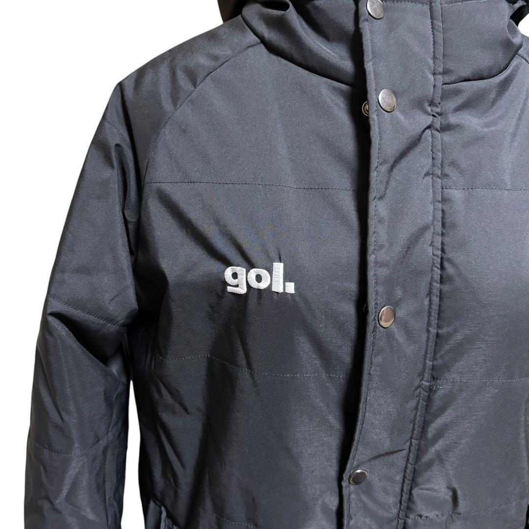 極美品 gol. ゴレアドール ベンチコート ブラック 刺繍ロゴ フリーサイズ