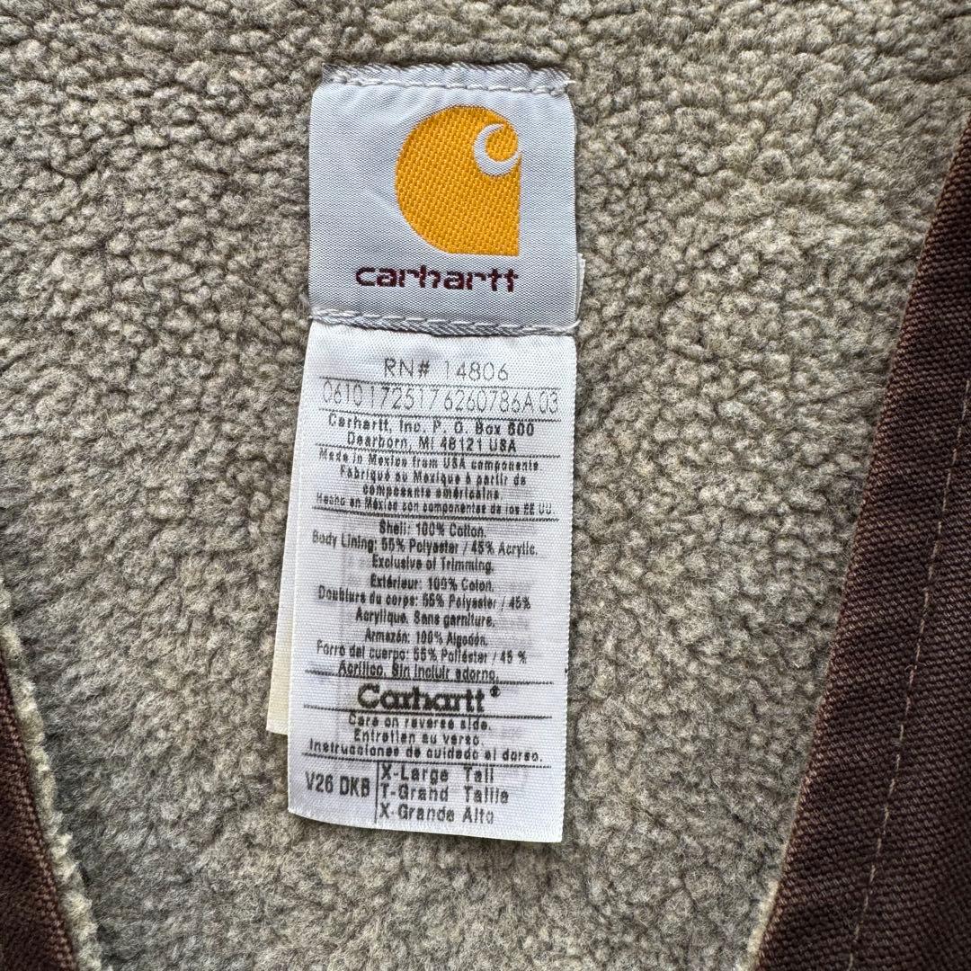 極上 90s カーハート ダックベスト ボア v26 DKB XL tall
