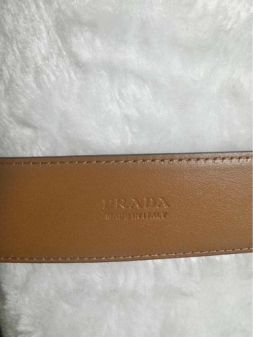 新品未使用品 PRADA レザーベルト キャメル