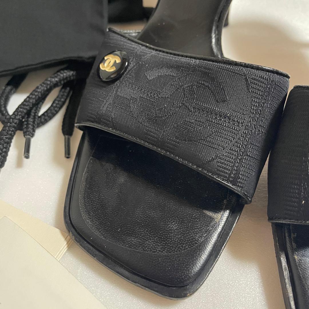 CHANEL ニュートラベルライン ミュール 37 サンダル