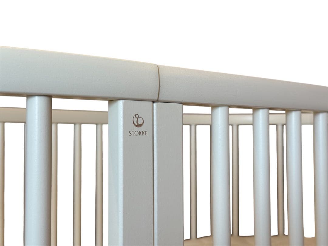 【美品】2023購入・STOKKE スリーピーベビーベッド セットホワイト