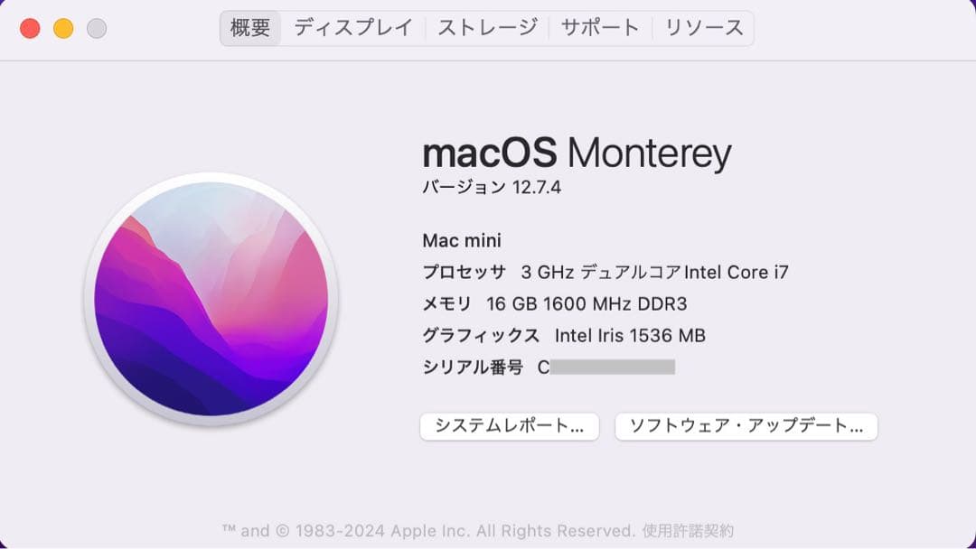 Macデスクトップ Mac mini 2014 A1347 i7/16GB/256GB SSD