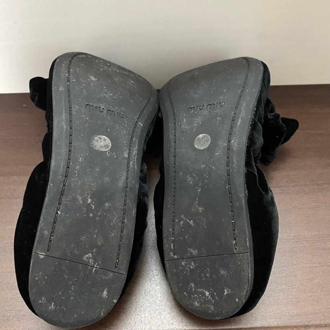 miumiu ベロア生地　バレエシューズ　23.5