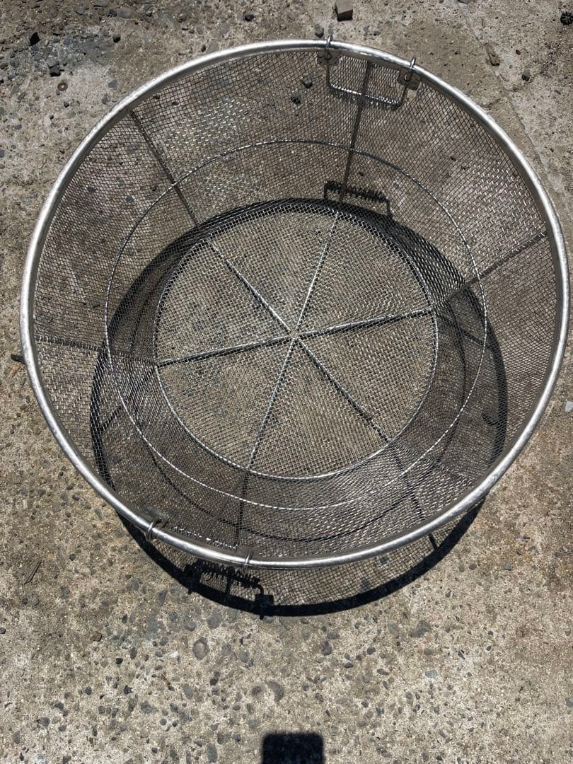 手付きざる60cm水切り洗う大型のステンレスざるです大量調理水切り洗う2点セット