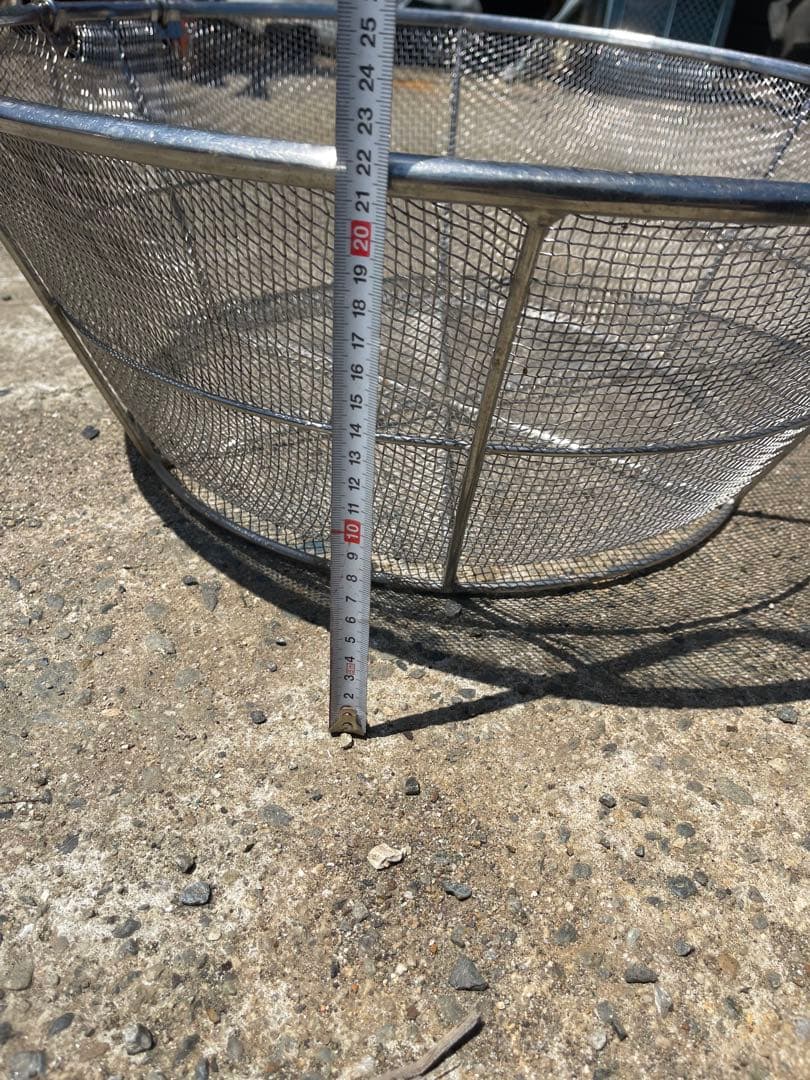 手付きざる60cm水切り洗う大型のステンレスざるです大量調理水切り洗う2点セット