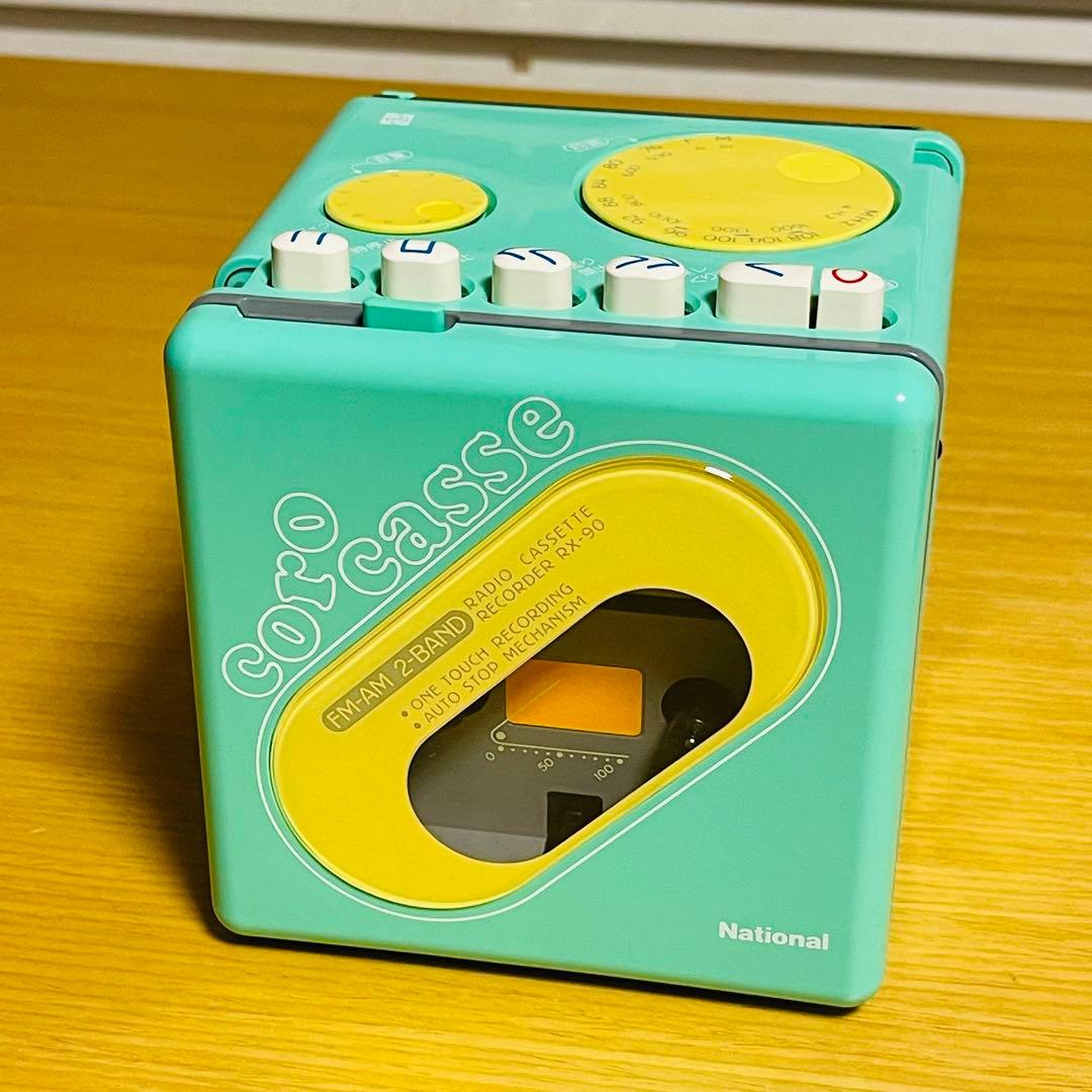【新品・昭和レトロ】National キューブ型ラジカセ コロカセ RX-90