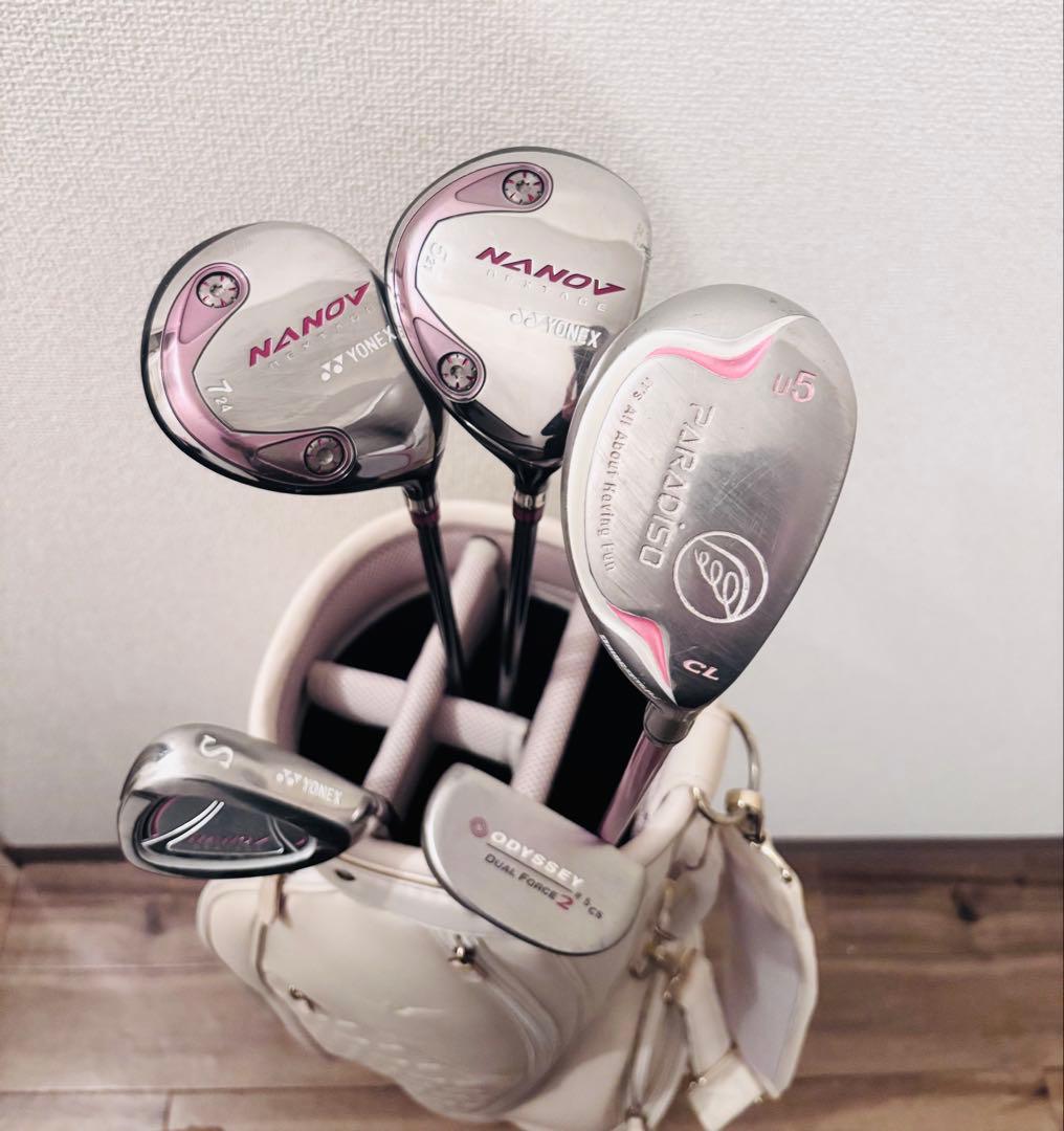レディース ゴルフセット 5本 ヨネックス NANOV ミズノ バッグ付