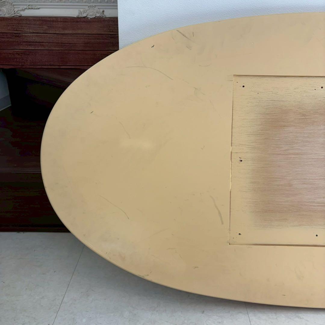 楕円テーブル　センターテーブル　リビングテーブル　ローテーブル　真鍮ベース