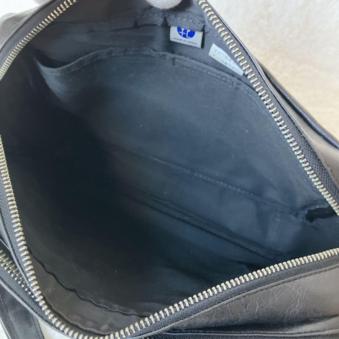 【希少】 PORTER オールレザー ショルダーバッグ 2層 ブラック 廃盤品