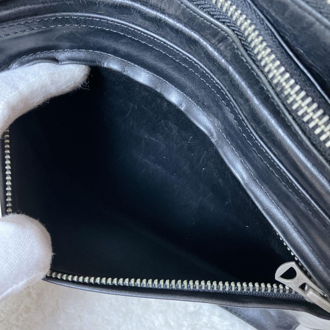 【希少】 PORTER オールレザー ショルダーバッグ 2層 ブラック 廃盤品