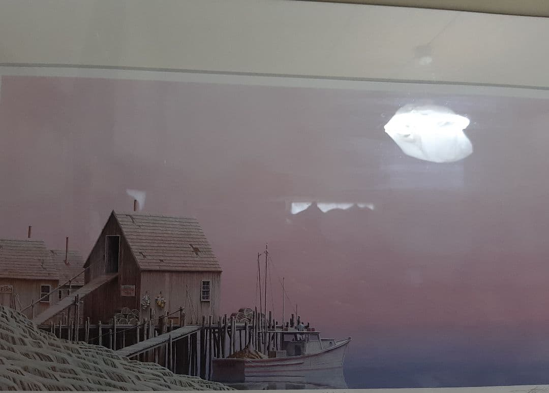 キース レイノルズ なんと美しい絵。 右上の 点と 丸は 蛍光灯が 写って いる