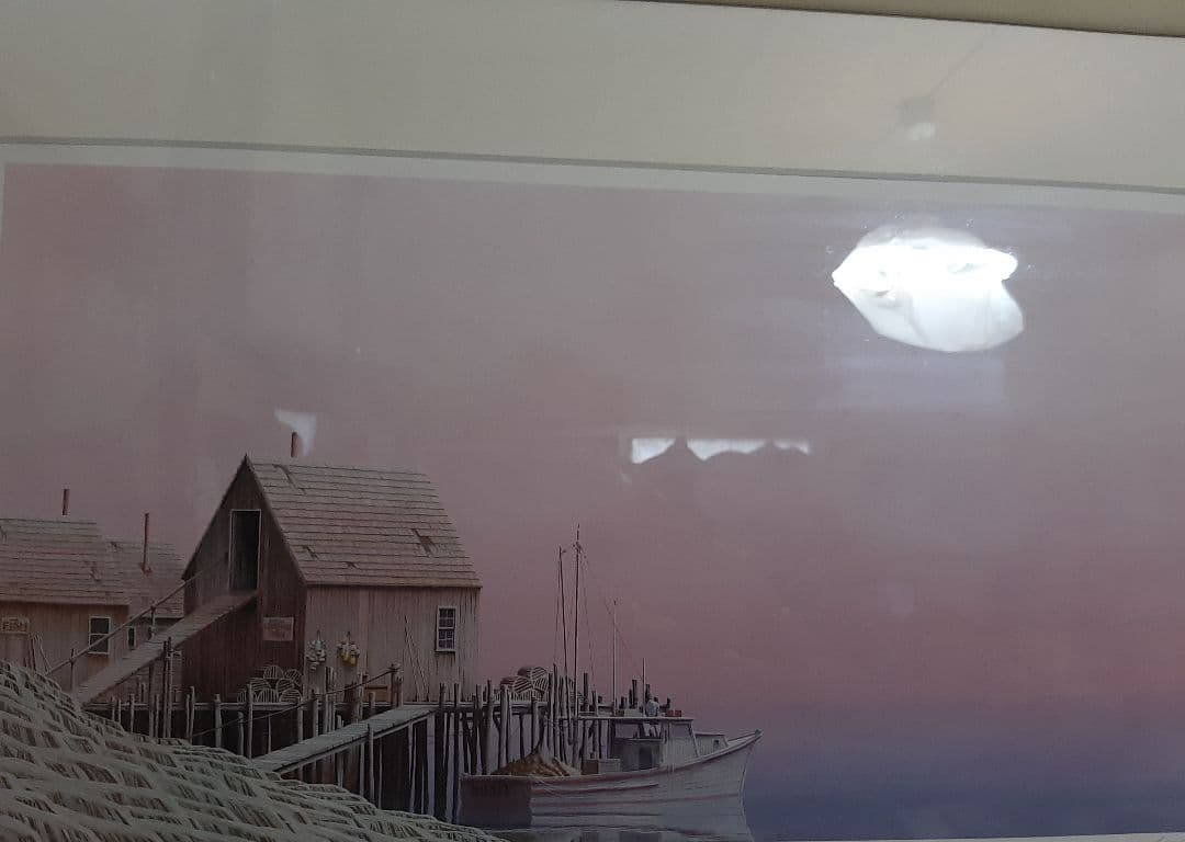 キース レイノルズ なんと美しい絵。 右上の 点と 丸は 蛍光灯が 写って いる