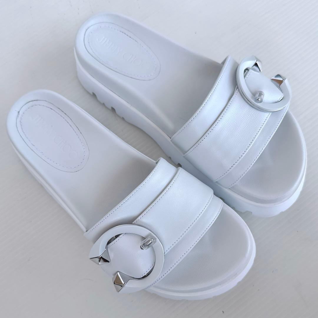 ジミーチュウ MAITI flat フラット　ミュール　スライドサンダル　厚底