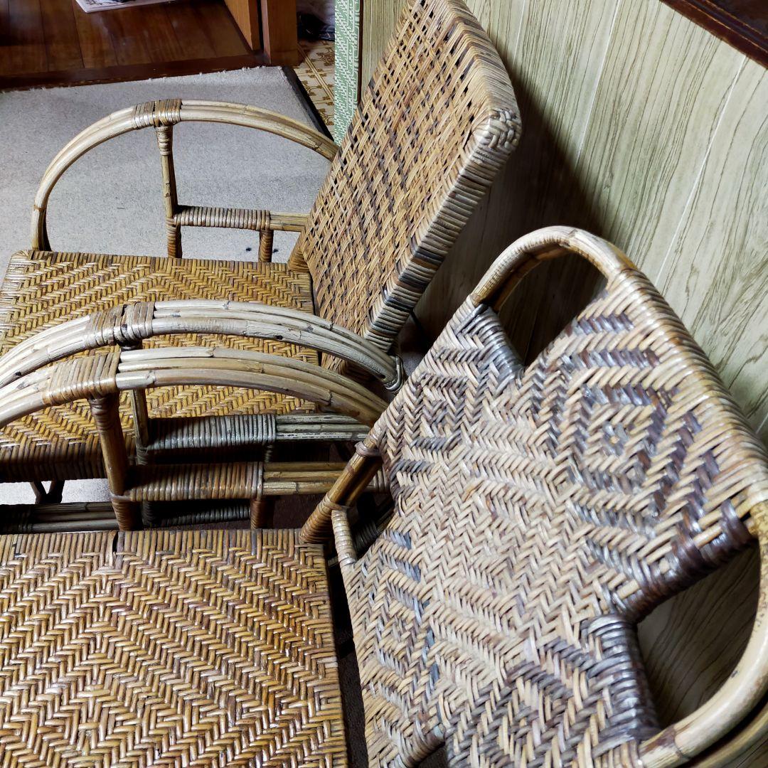 最終価格　ラタン 　籐の椅子　　ビンテージ　籐製品　台湾高雄　1956年購入