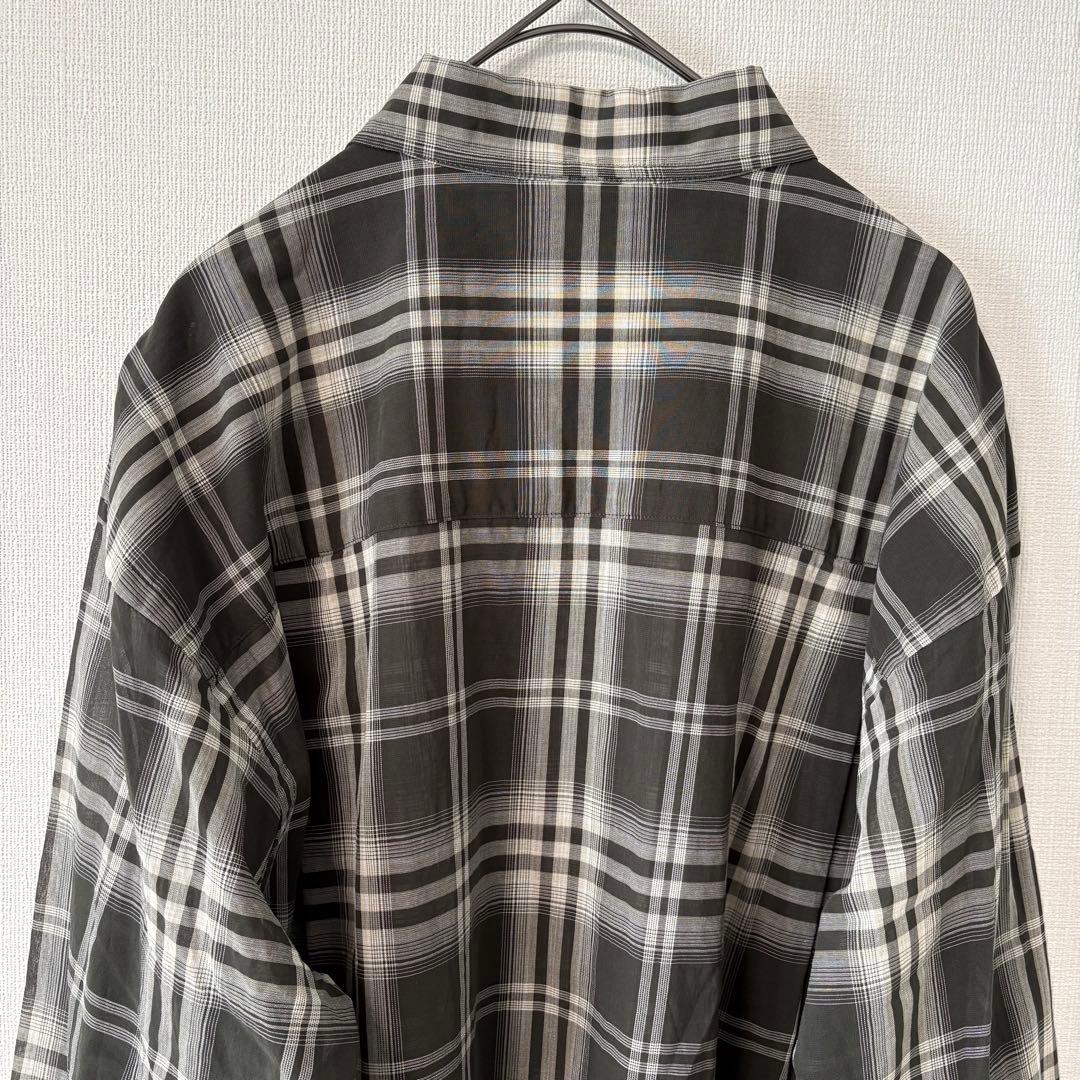 2025SS Spick & Span コットンボイルチェックシャツ 黒系