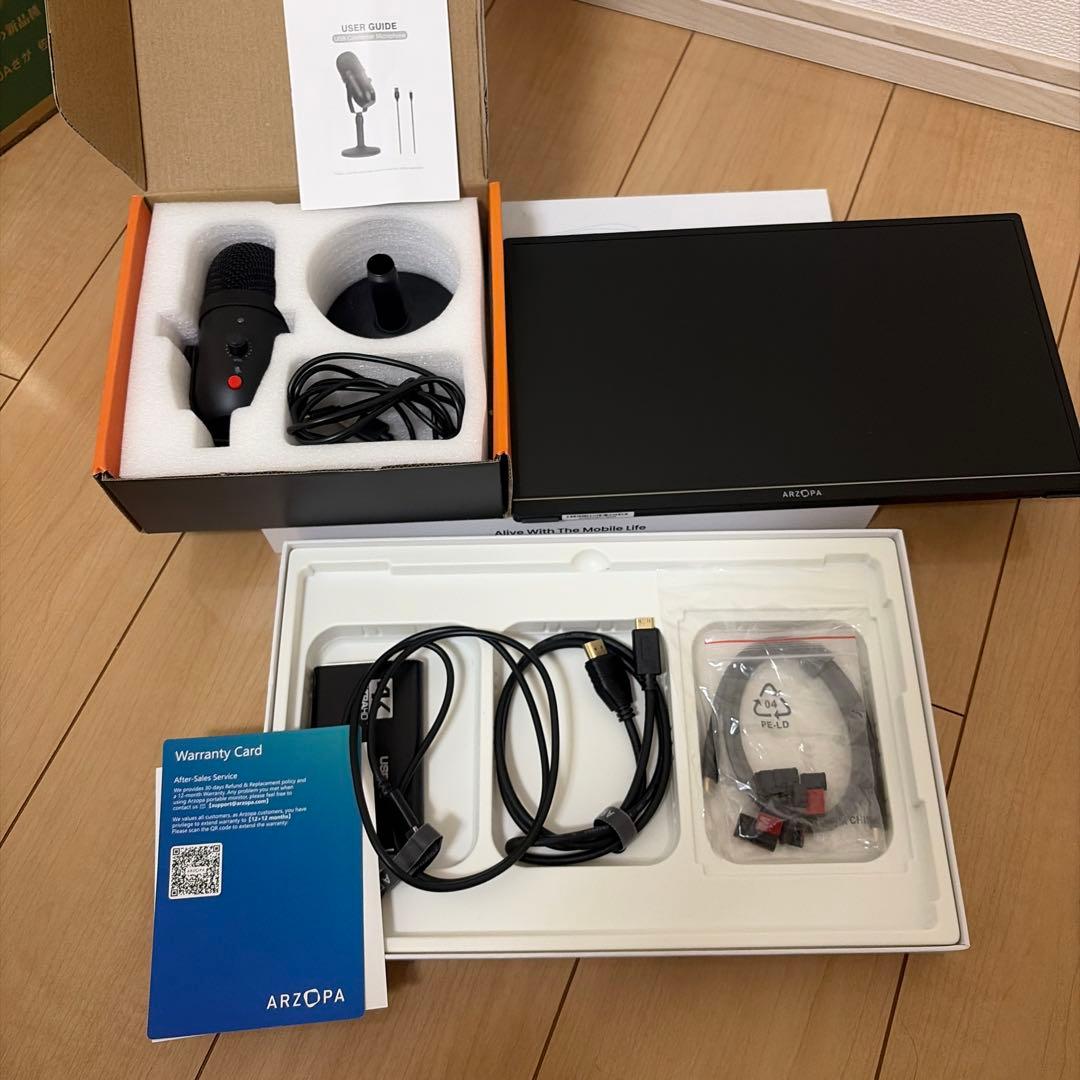 ARZOPA 14インチ モバイルディスプレイ ゲーミングモニター　セット