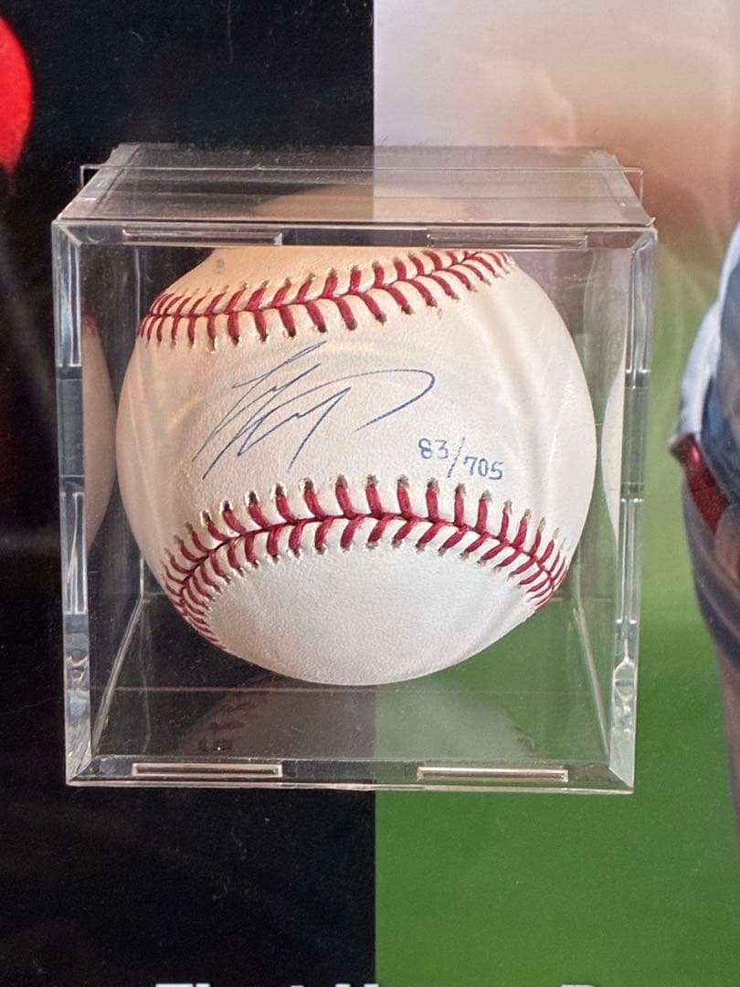 2018年MLBデビュー　大谷翔平　額縁付き直筆サインボール