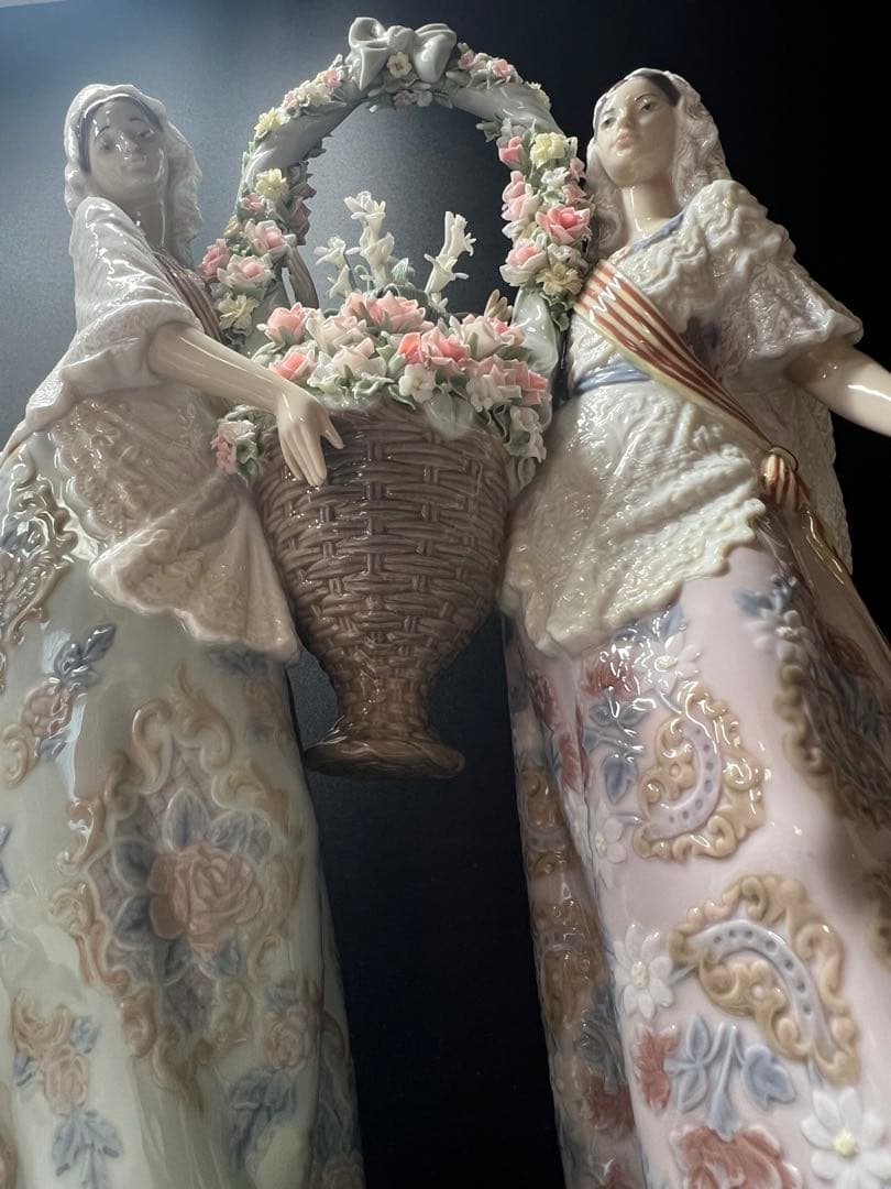 【アンティーク】美品 LLADRO リヤドロ 献花 世界限定3000 古美術品