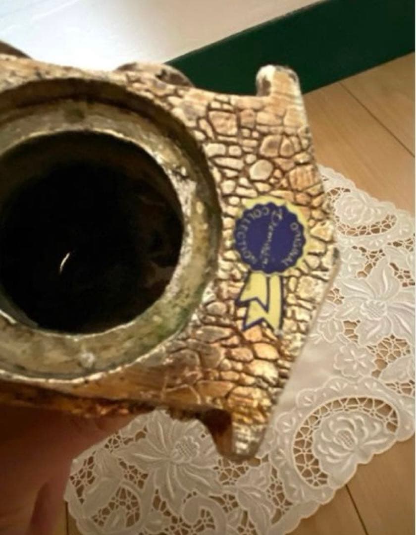 Demain(ドマン)機関車に乗ったテディベア　オールド貯金箱　イタリア製