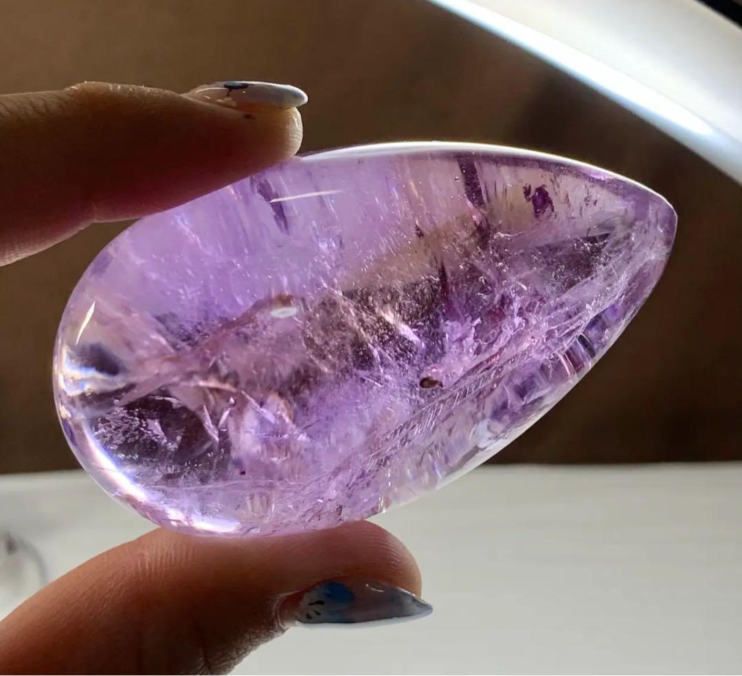 ALLSALE☆2.透明度高☆ラベンダーアメジスト・たまご(台座付き)