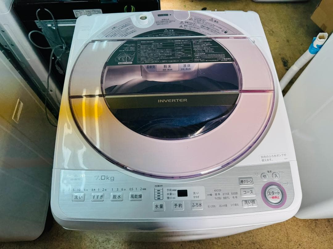(4260)シャープ　SHARP　洗濯機　7キロ　ES-GV7C-P 2019年
