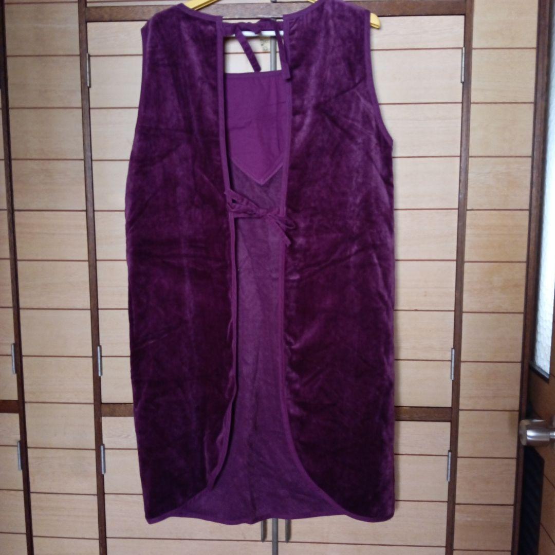 Hotman。パープル スエード風 エプロン