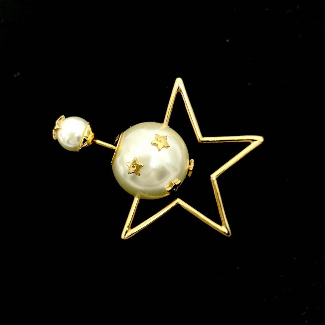 訳あり クリスチャンディオール フェイクパール スター トライバル ピアス GP