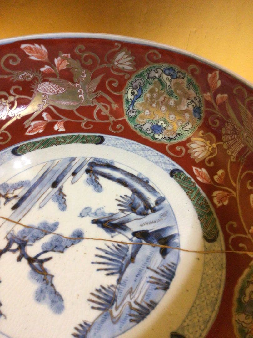 古九谷 三ツ鉢 木箱付き