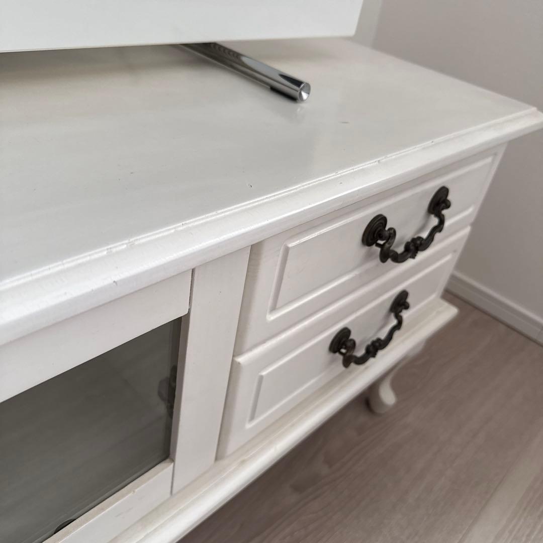 B-COMPANY ホワイト・アンティーク調テレビボード（フレンチカントリー）